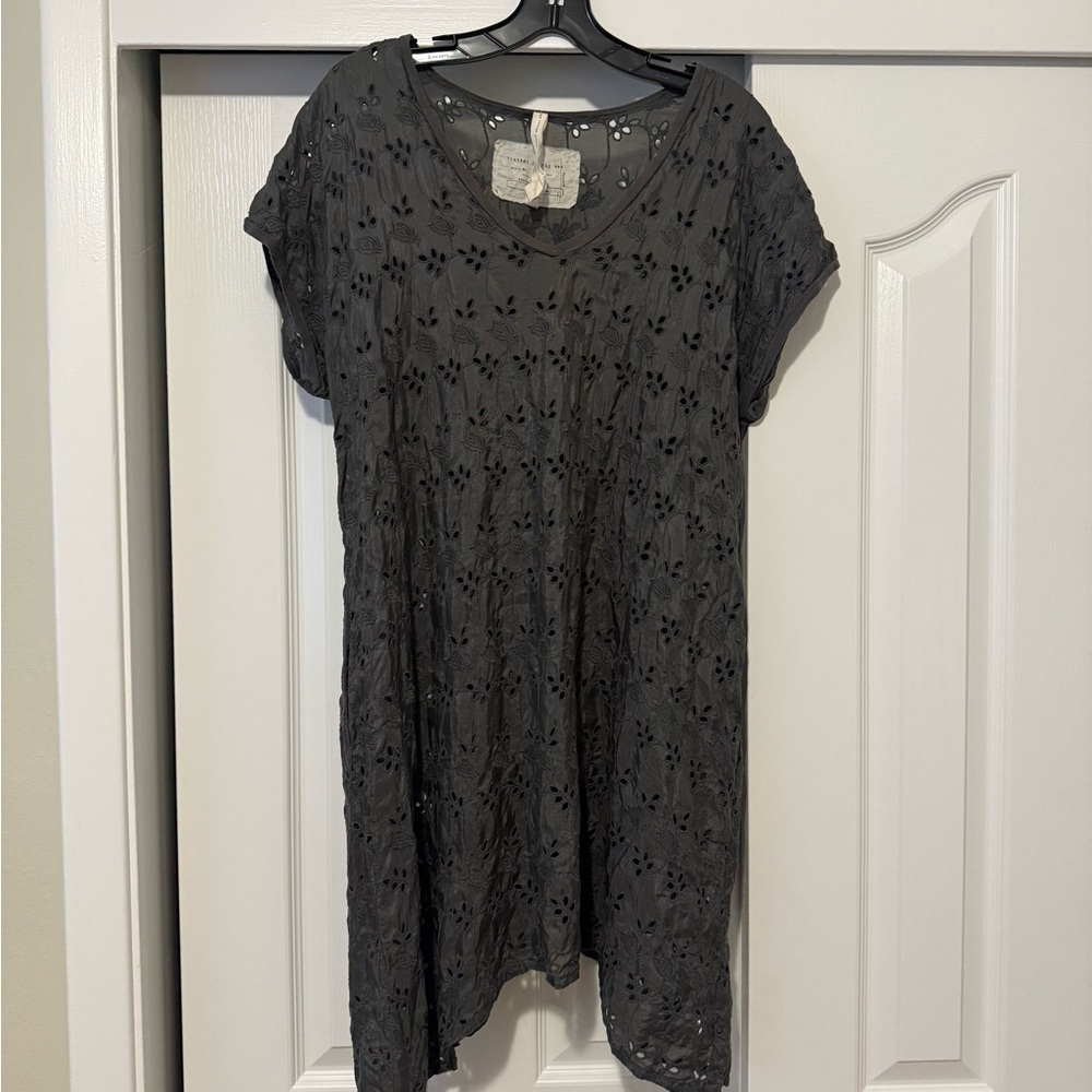 Johnny Was Charcoal Lace Tunic